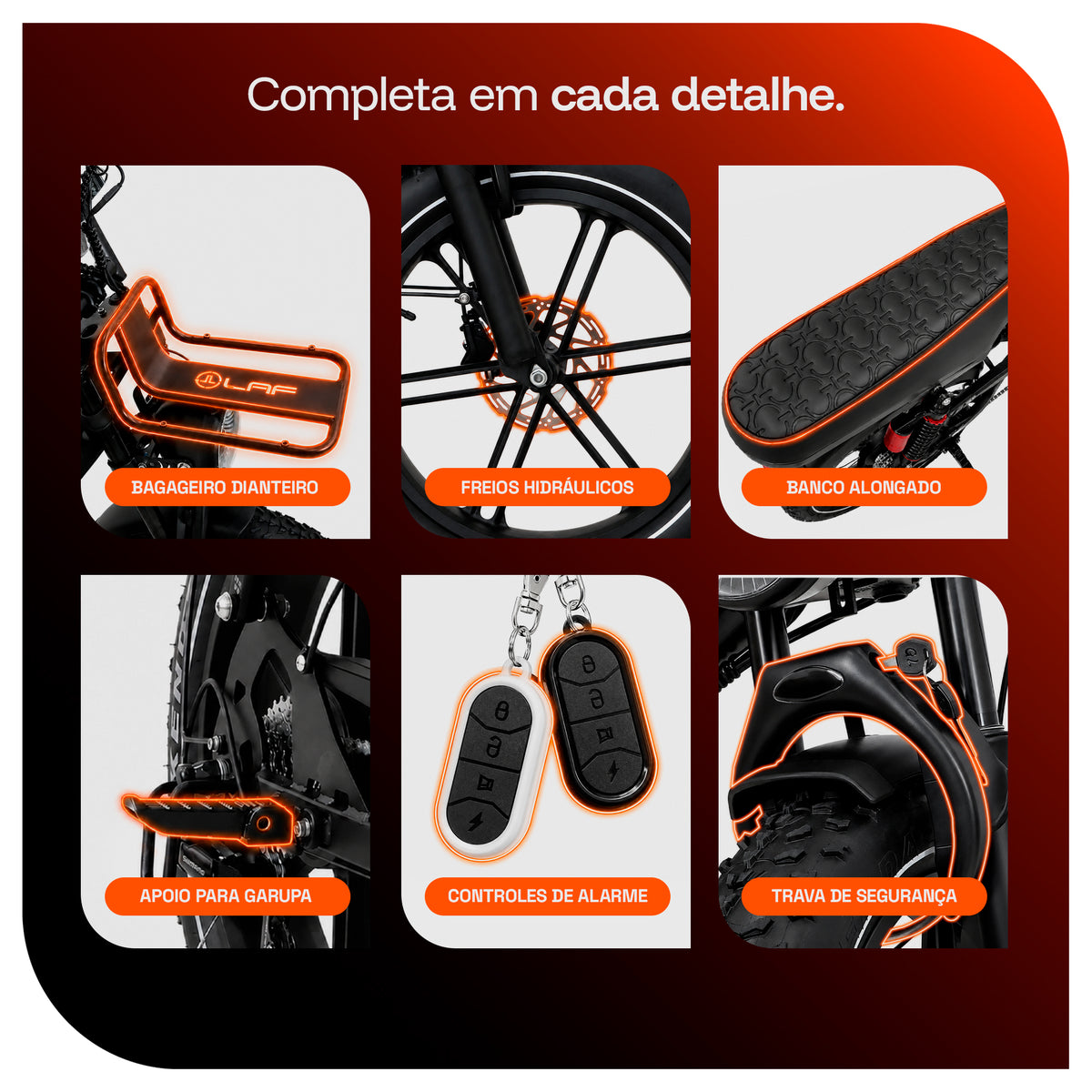 Bicicleta Elétrica L40 Plus 1000W-9