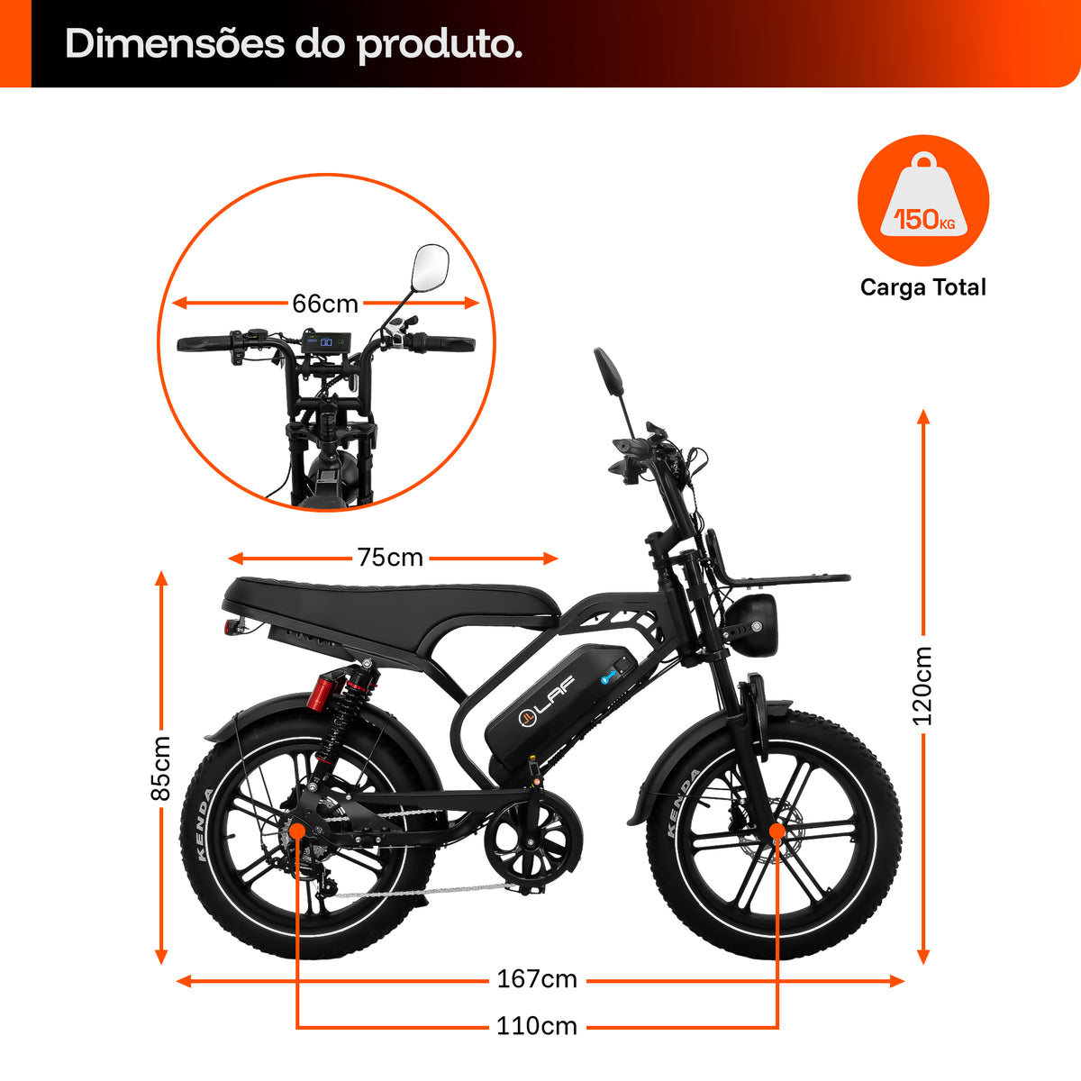 Bicicleta Elétrica L40 Plus 1000W-2