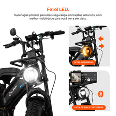 Bicicleta Elétrica L40 Plus 1000W-3